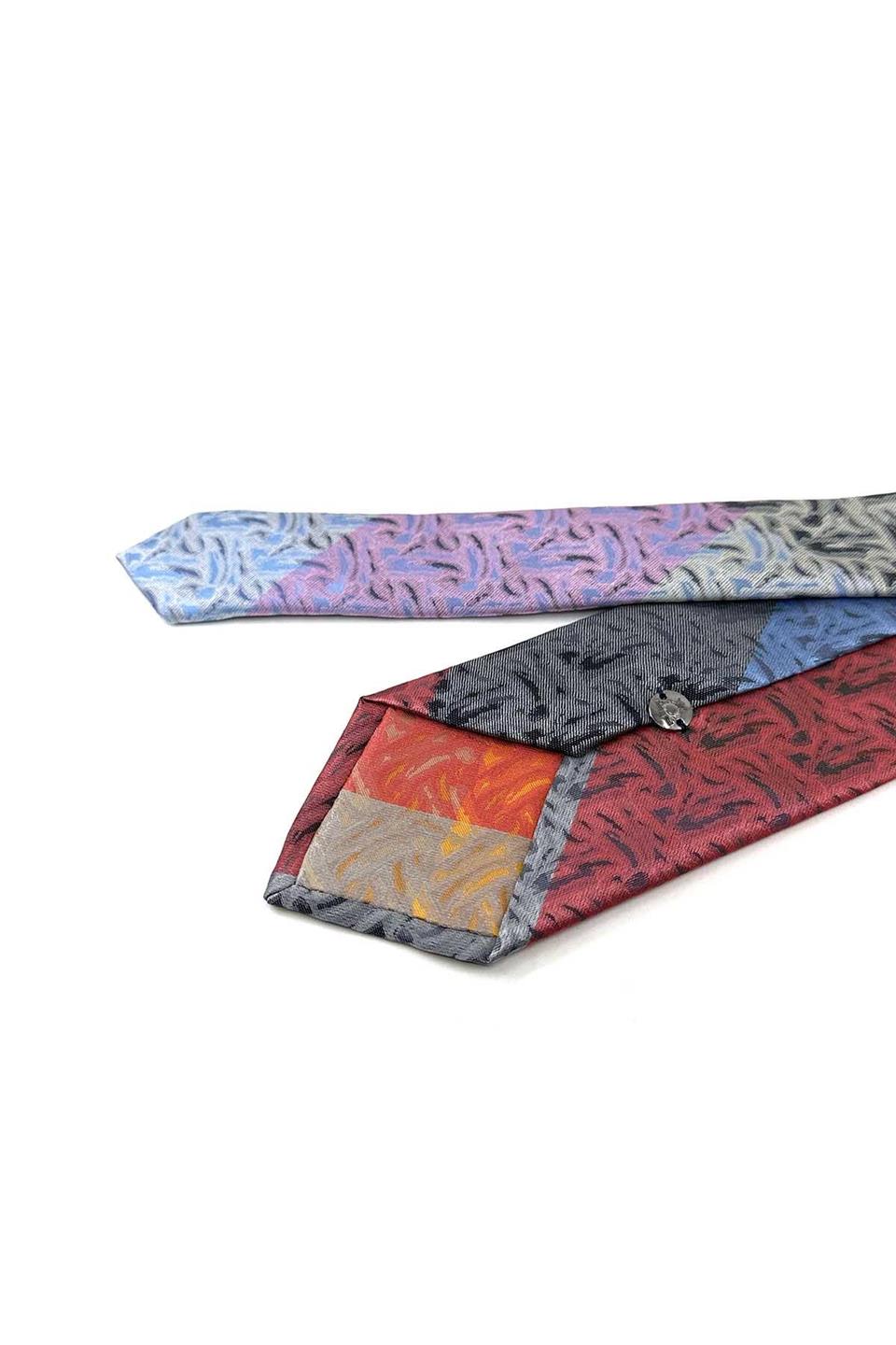 Kum Desen Çok Renkli Patchwork Kravat KK13256