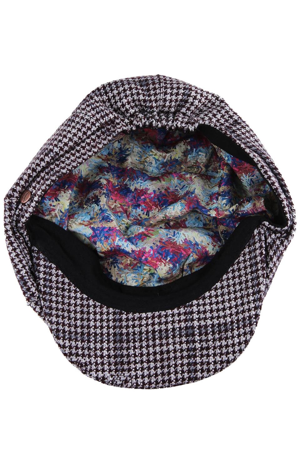 La Pescara Beyaz - Kahve Yün Erkek Kasket Şapka KST17