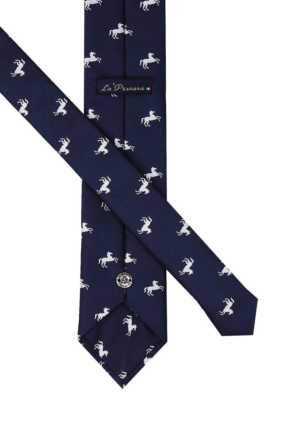 Lacivert At Figürlü Slim Kravat SK7031