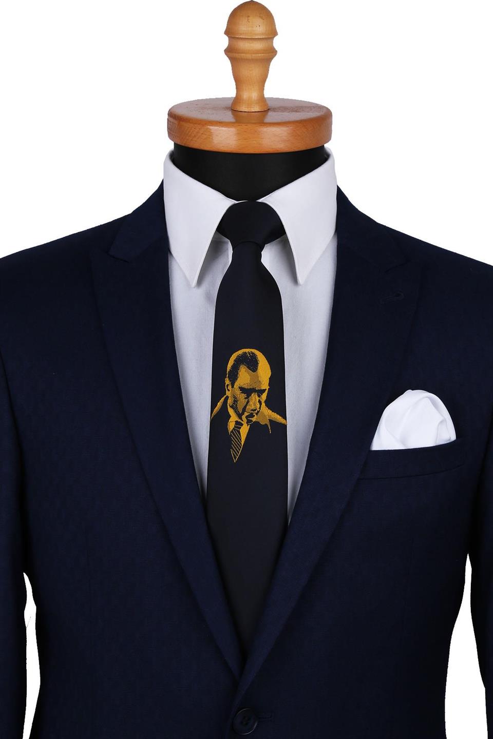 Lacivert Atatürk Kravatı TR68