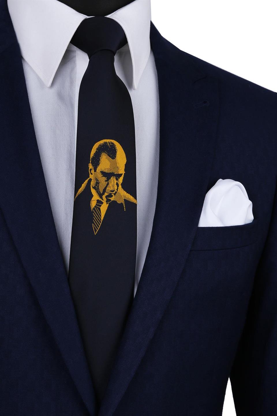Lacivert Atatürk Kravatı TR68
