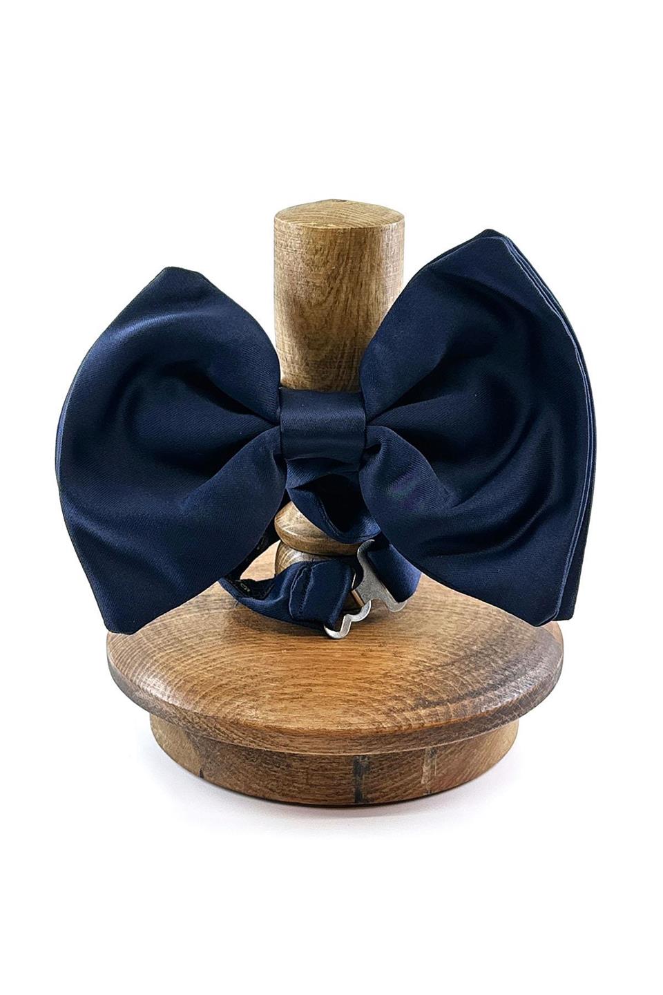 Lacivert Büyük Saten Papyon SP39