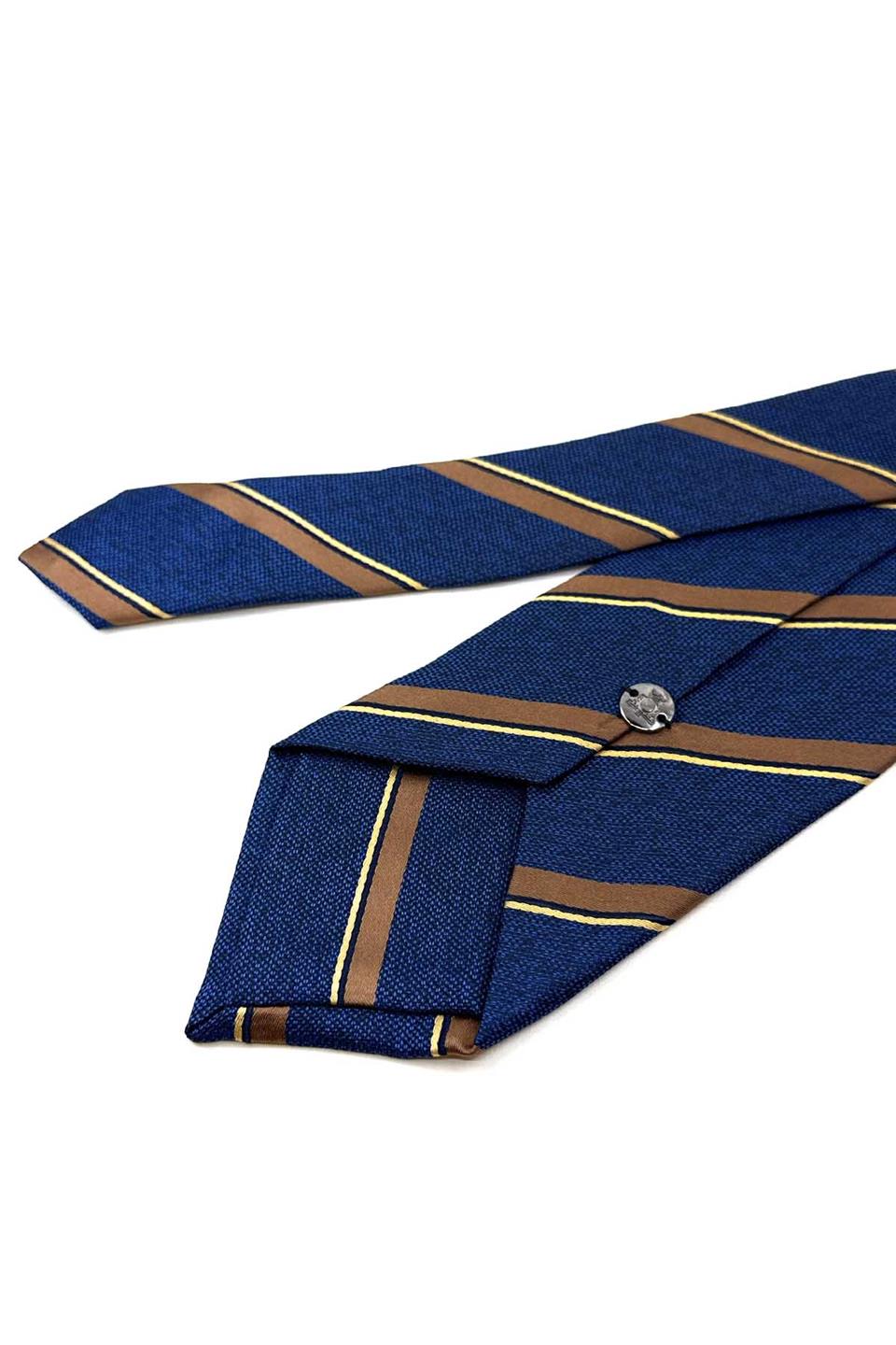 Lacivert Çizgi Desen Mendilli Klasik Kravat KK12266