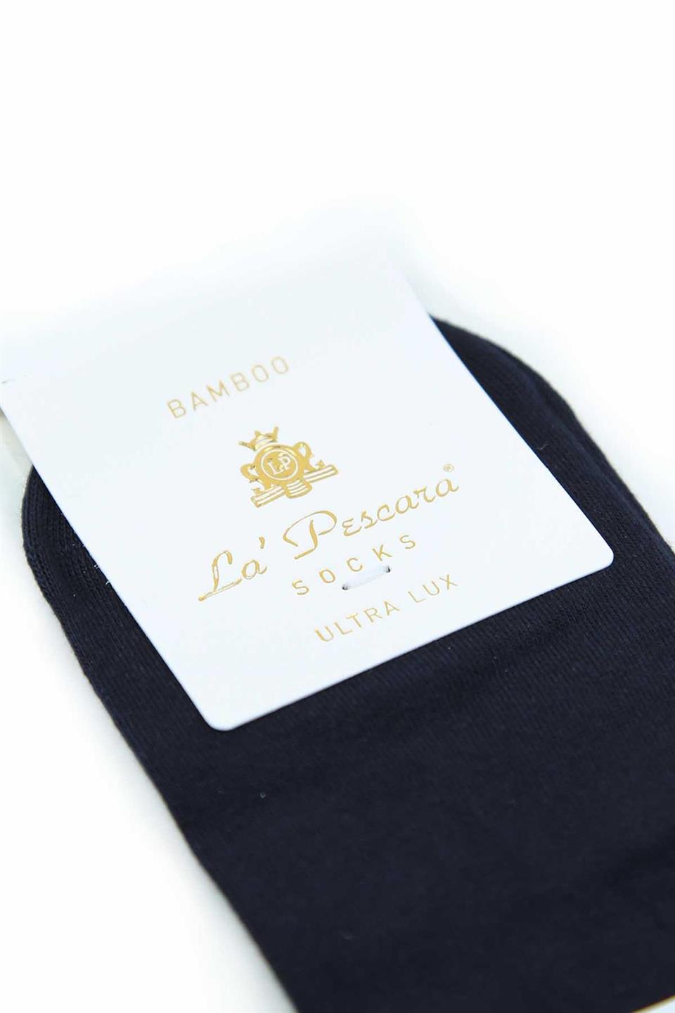 Lacivert Düz Ultra Lüks 6lı Bambu Yarım Erkek Çorap CRP343