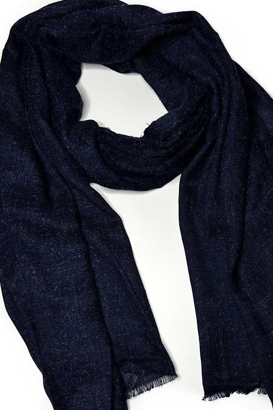 Lacivert Düz Unisex Şal Kaşkol K635