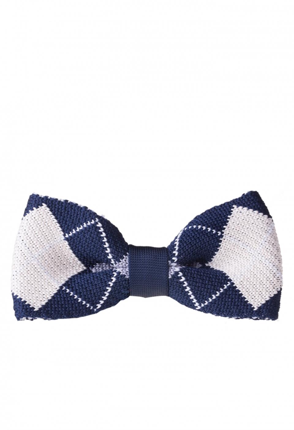 Lacivert Ekose Örgü Papyon ÖR38