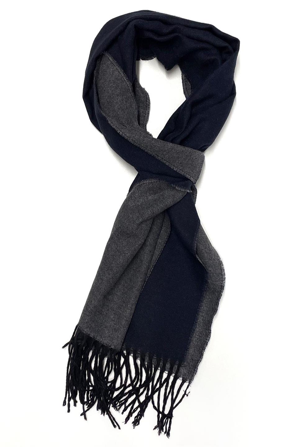 Lacivert - Gri Erkek Kaşkol K224