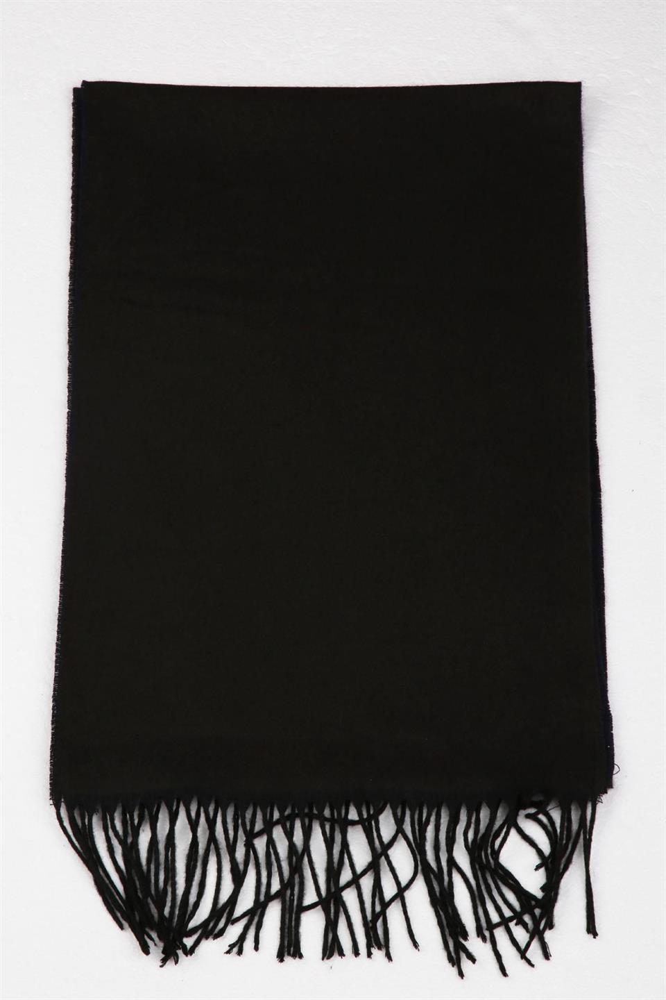 Lacivert - Kahve Çift Taraflı Erkek Kaşkol K135