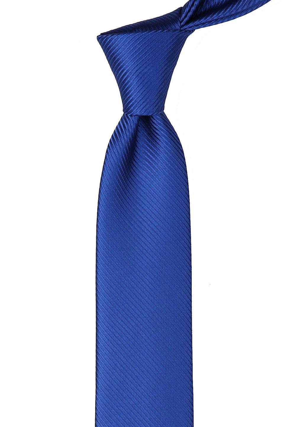 Lacivert Kendinden Desen Slim Kravat SK7403