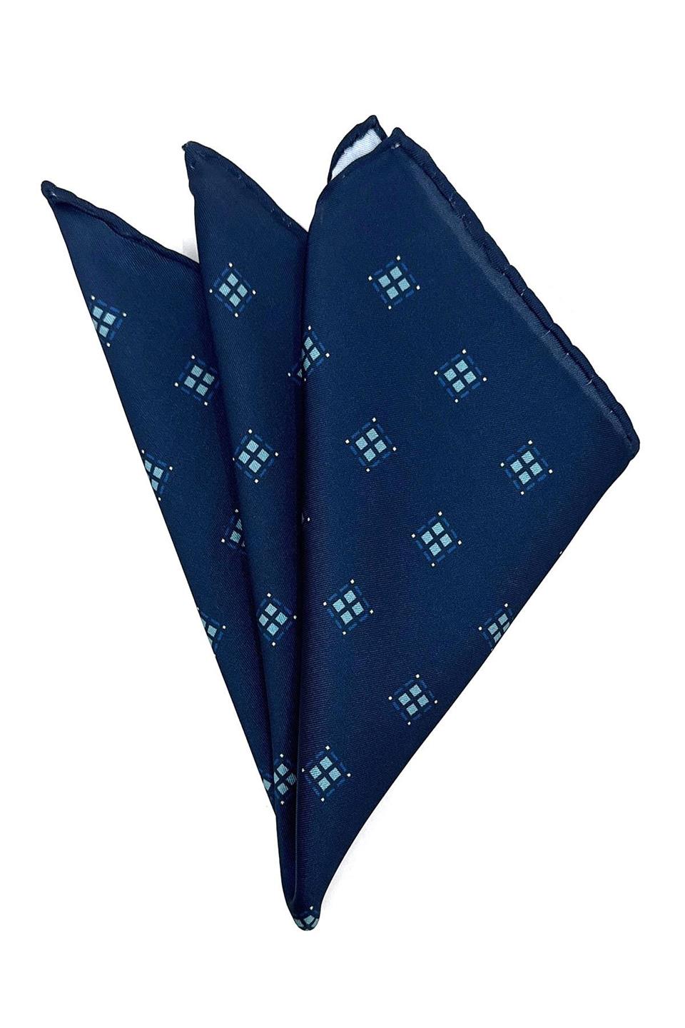 Lacivert Küçük Desen Erkek Cep Mendili SPS566-43