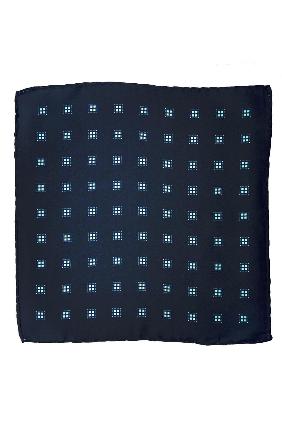 Lacivert Küçük Desen Erkek Cep Mendili SPS566-43