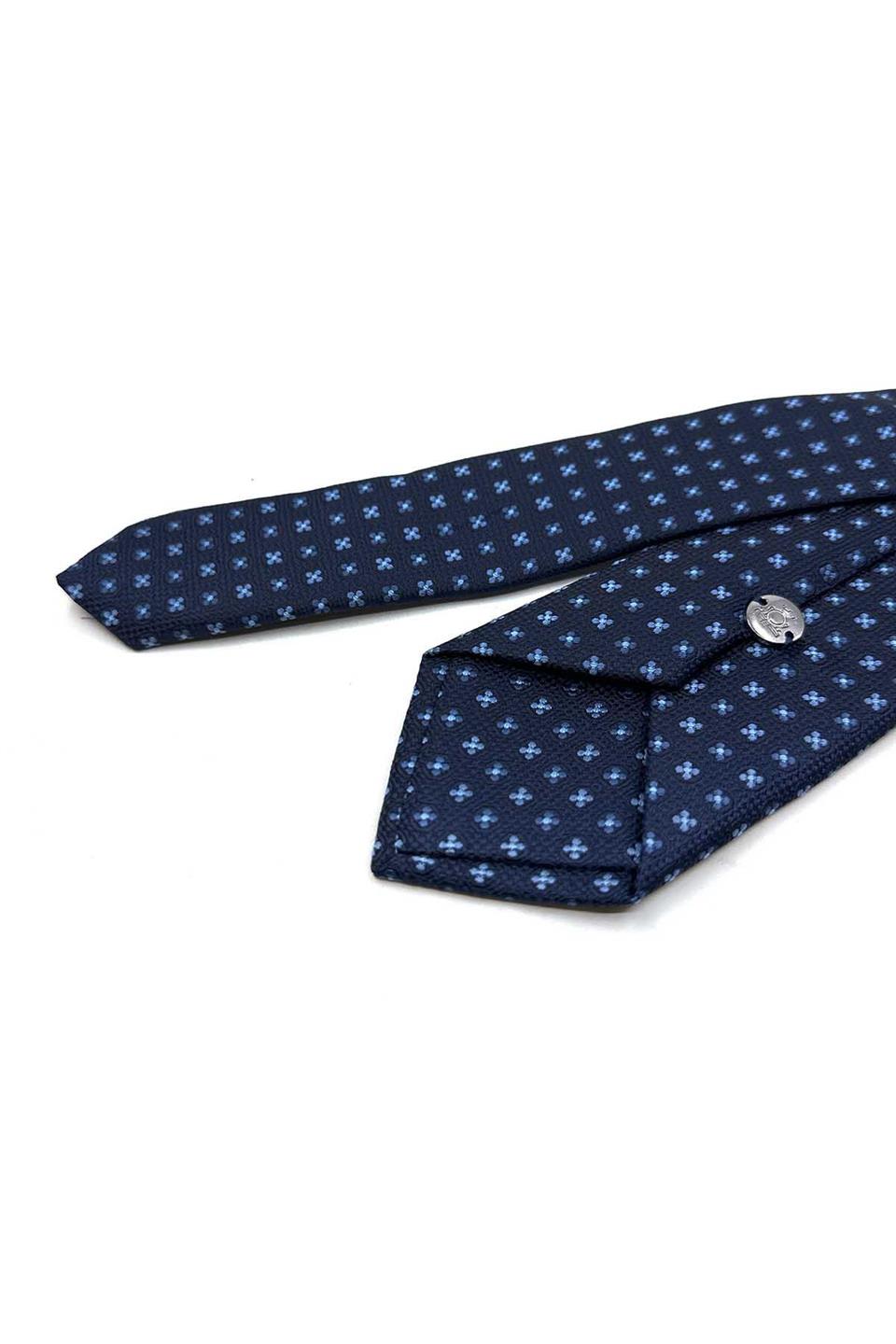 Lacivert Küçük Desen İnce Kravat SK8089