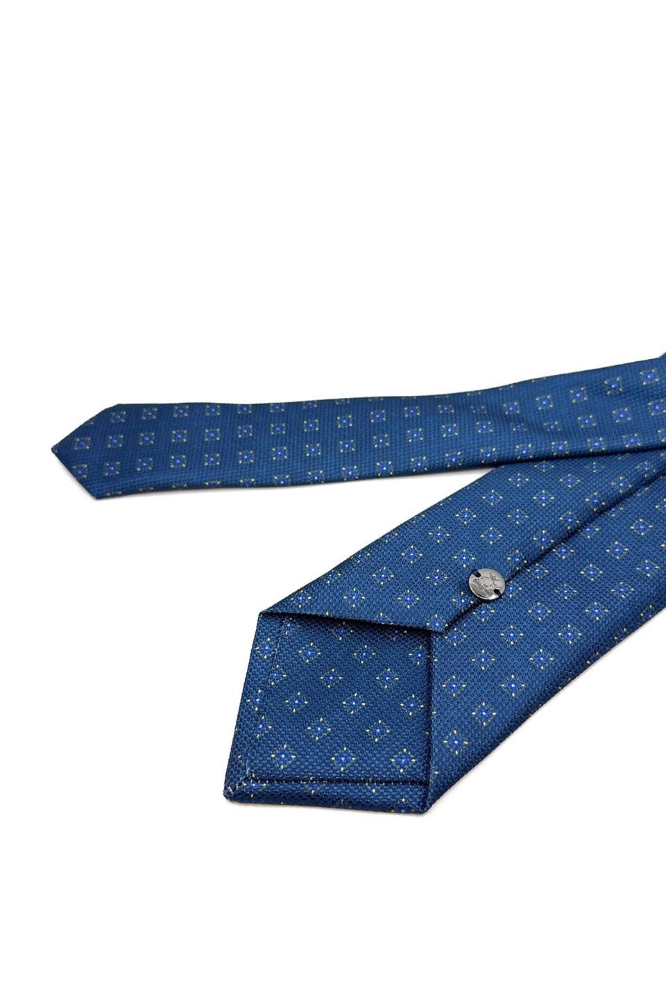 Lacivert Küçük Desen Mendilli Klasik Kravat KK11456