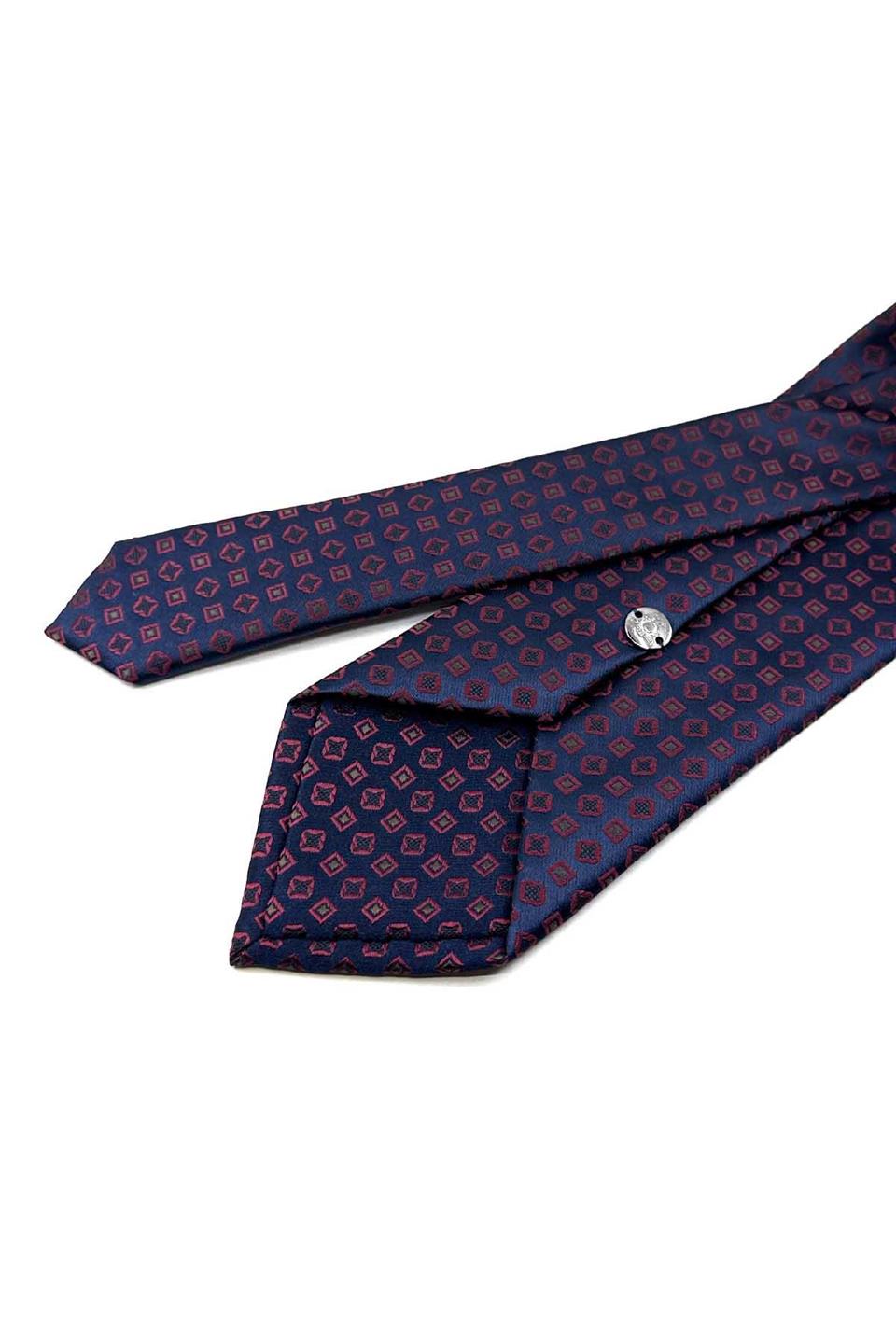 Lacivert Küçük Desen Mendilli Klasik Kravat KK12714