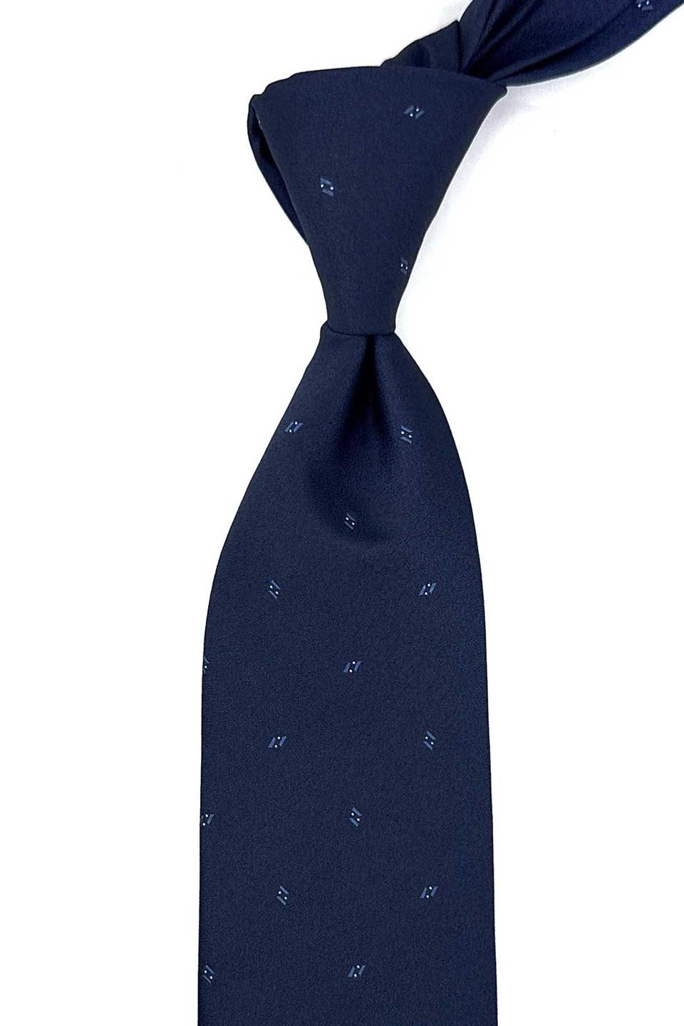 Lacivert Küçük Desen Mendilli Klasik Kravat KK12462