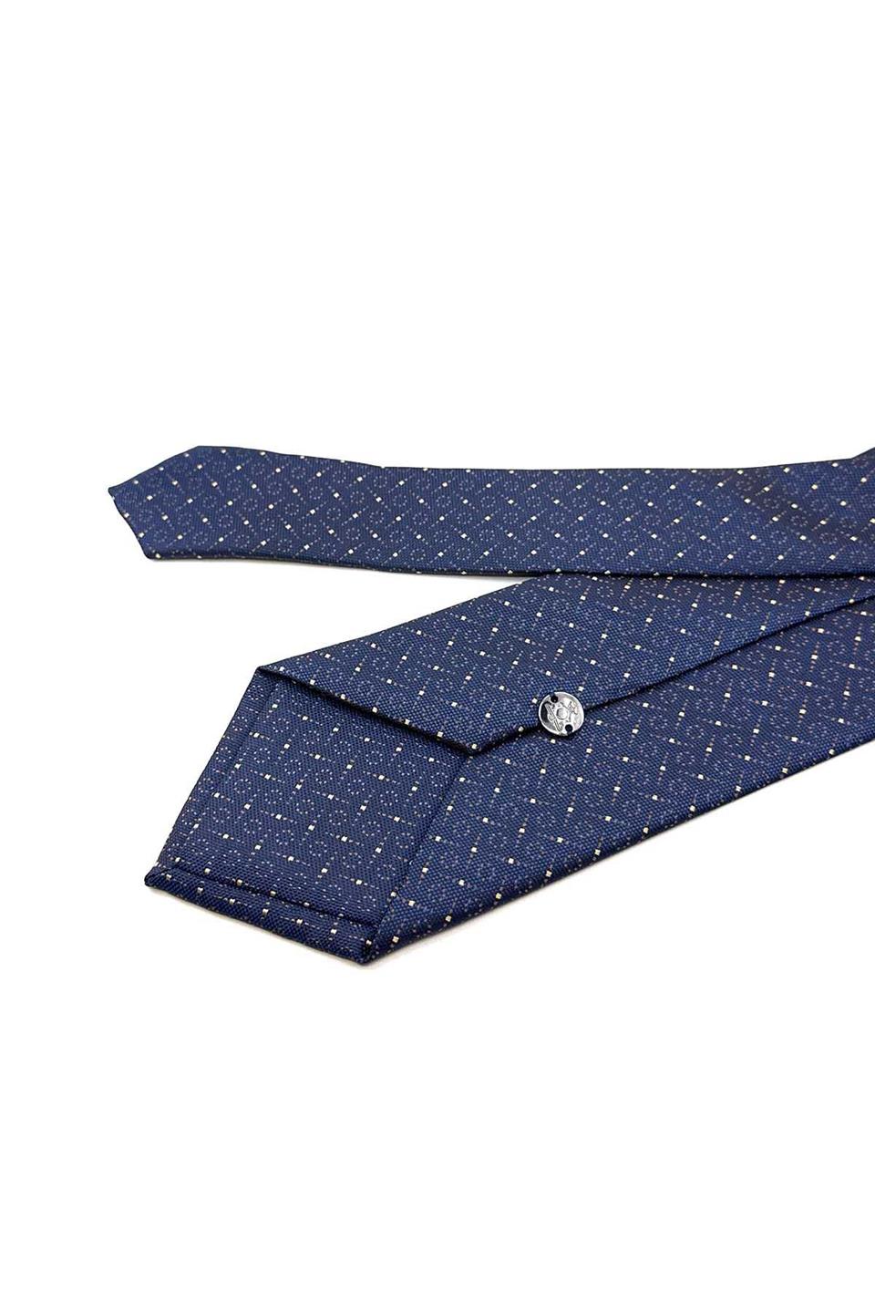 Lacivert Küçük Desen Mendilli Klasik Kravat KK12364