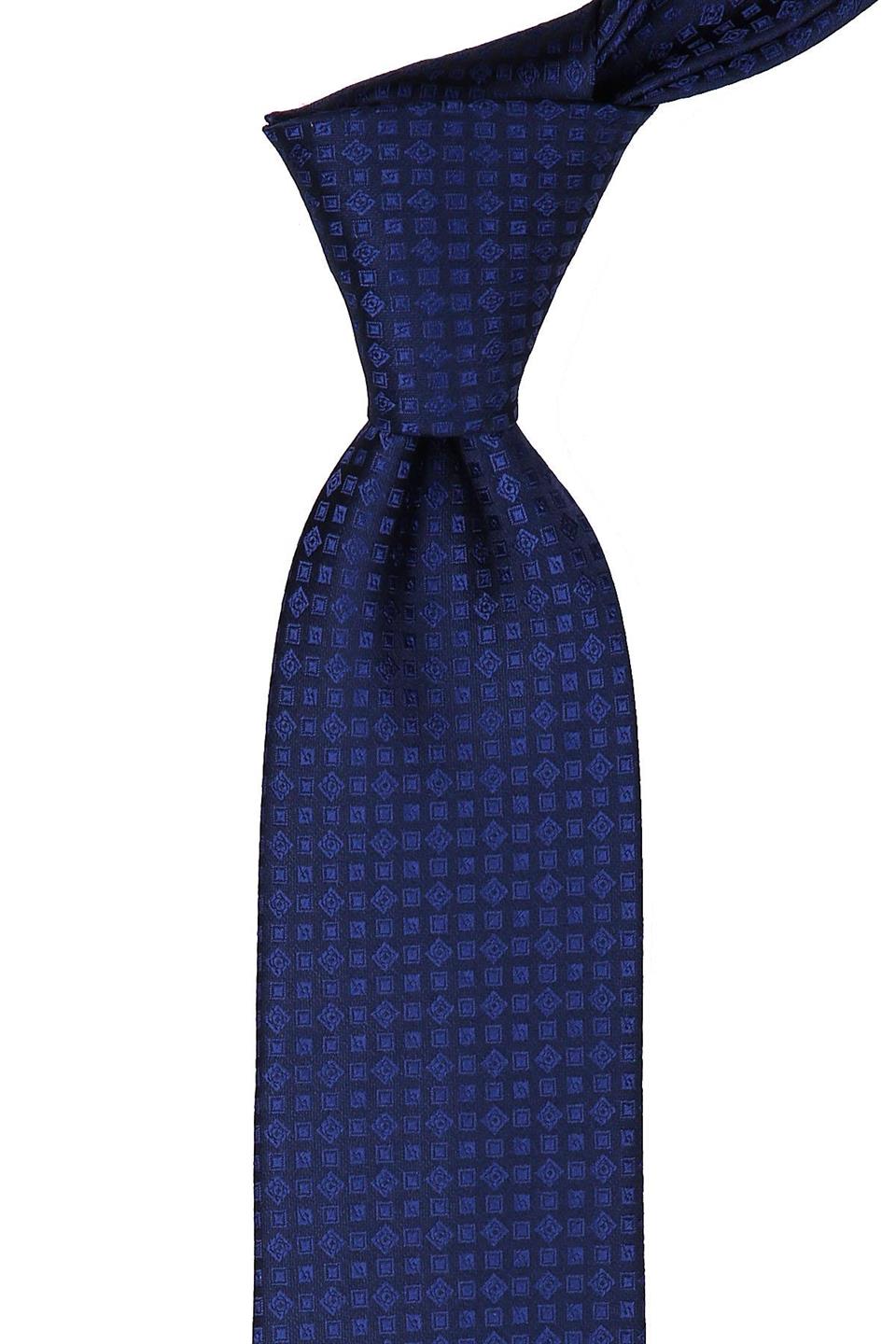 Lacivert Küçük Desen Mendilli Klasik Kravat KK9405