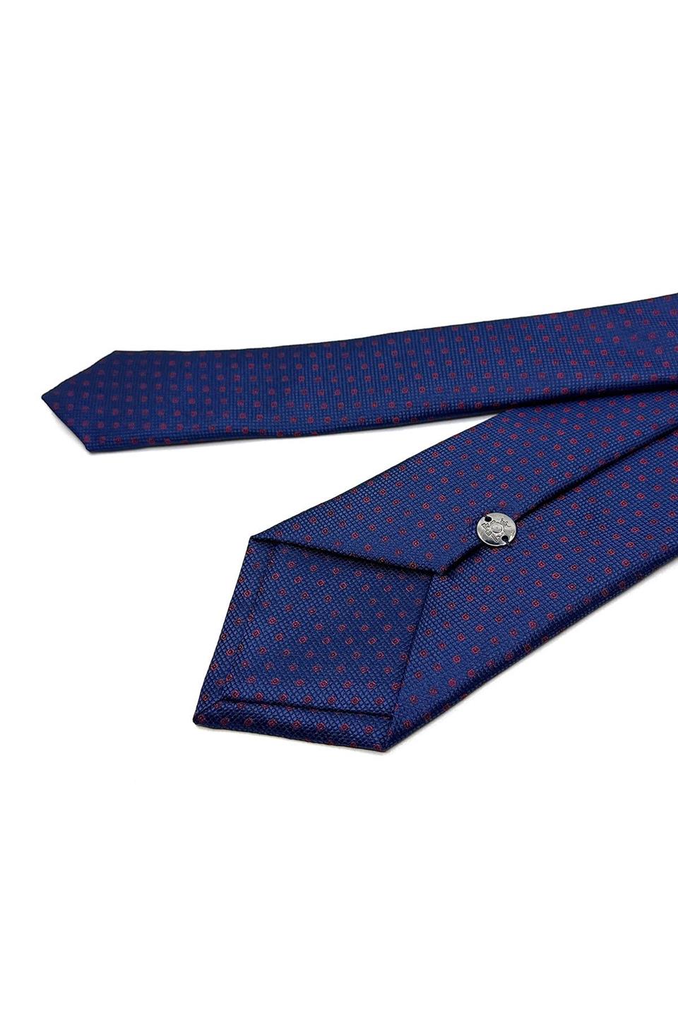 Lacivert Küçük Desen Mendilli Klasik Kravat KK11647