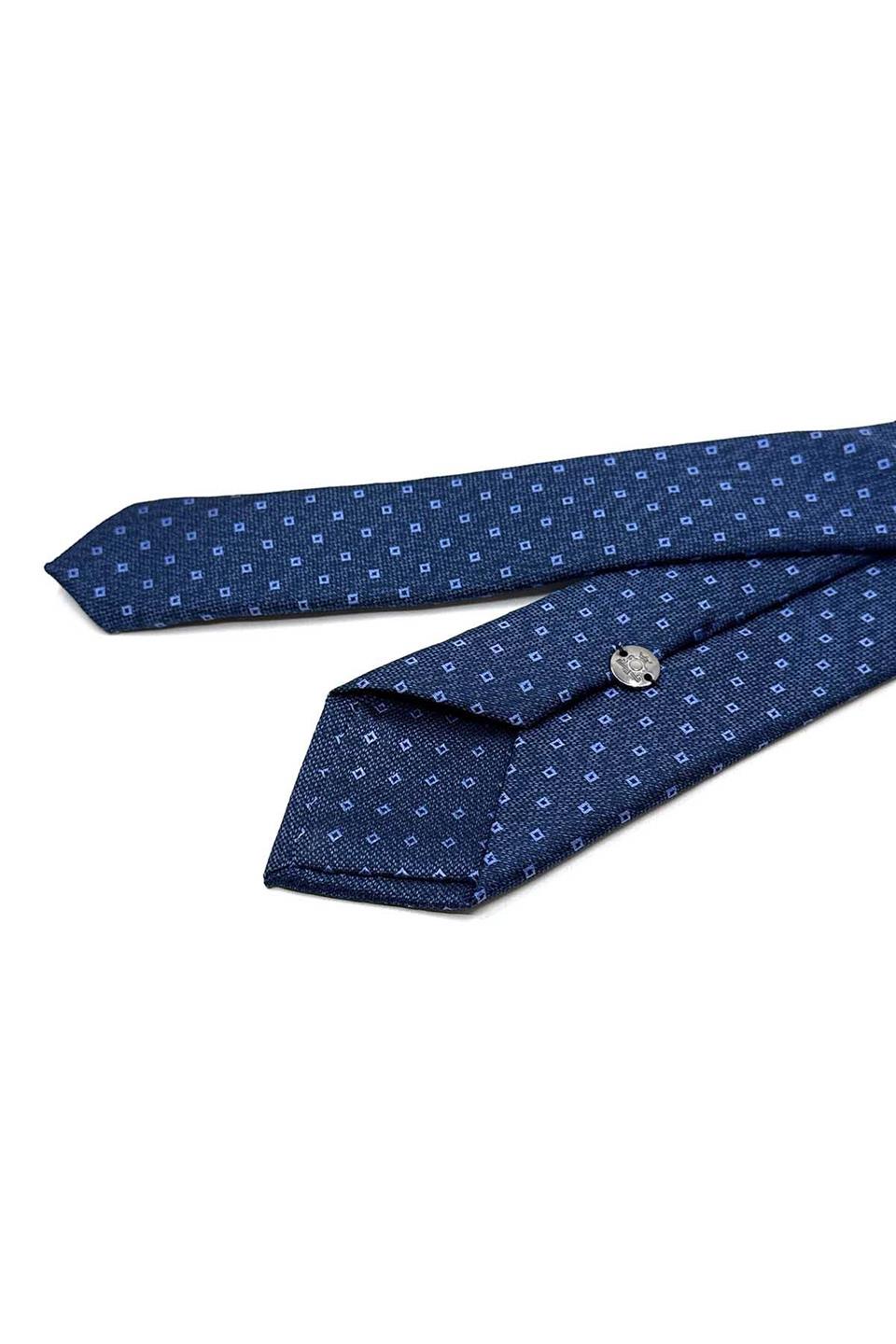 Lacivert Küçük Desen Slim Kravat SK8049
