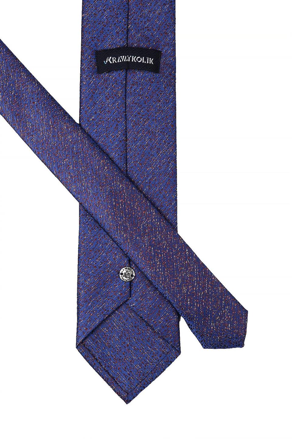 Lacivert Kum Desen Mendilli Klasik Kravat KK10386
