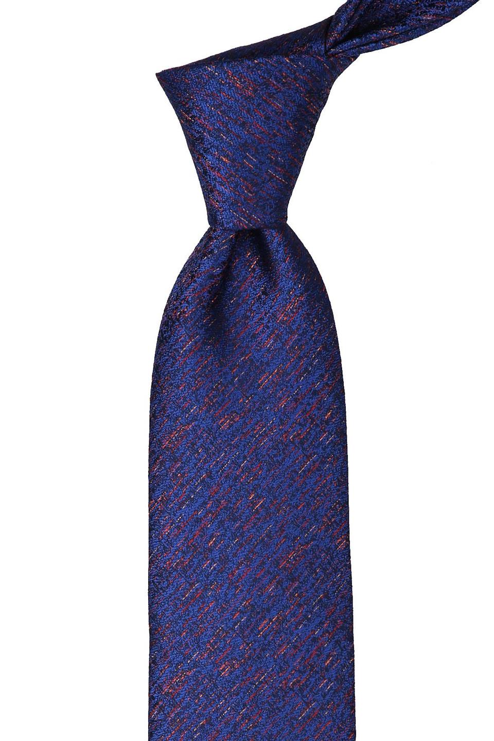 Lacivert Kum Desen Mendilli Klasik Kravat KK10032