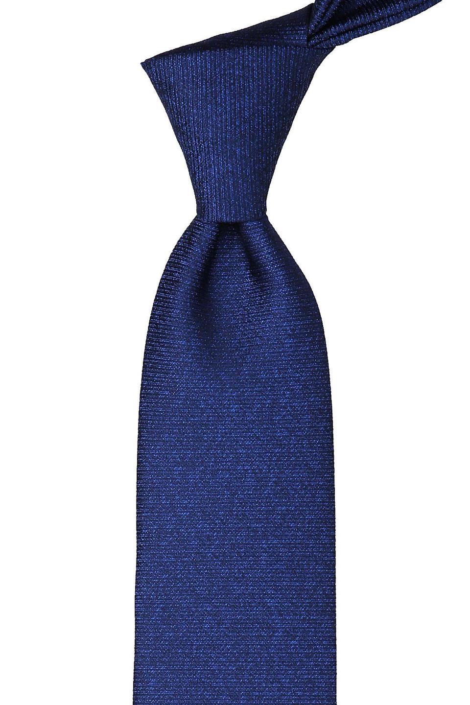 Lacivert Kum Desen Mendilli Klasik Kravat KK9829