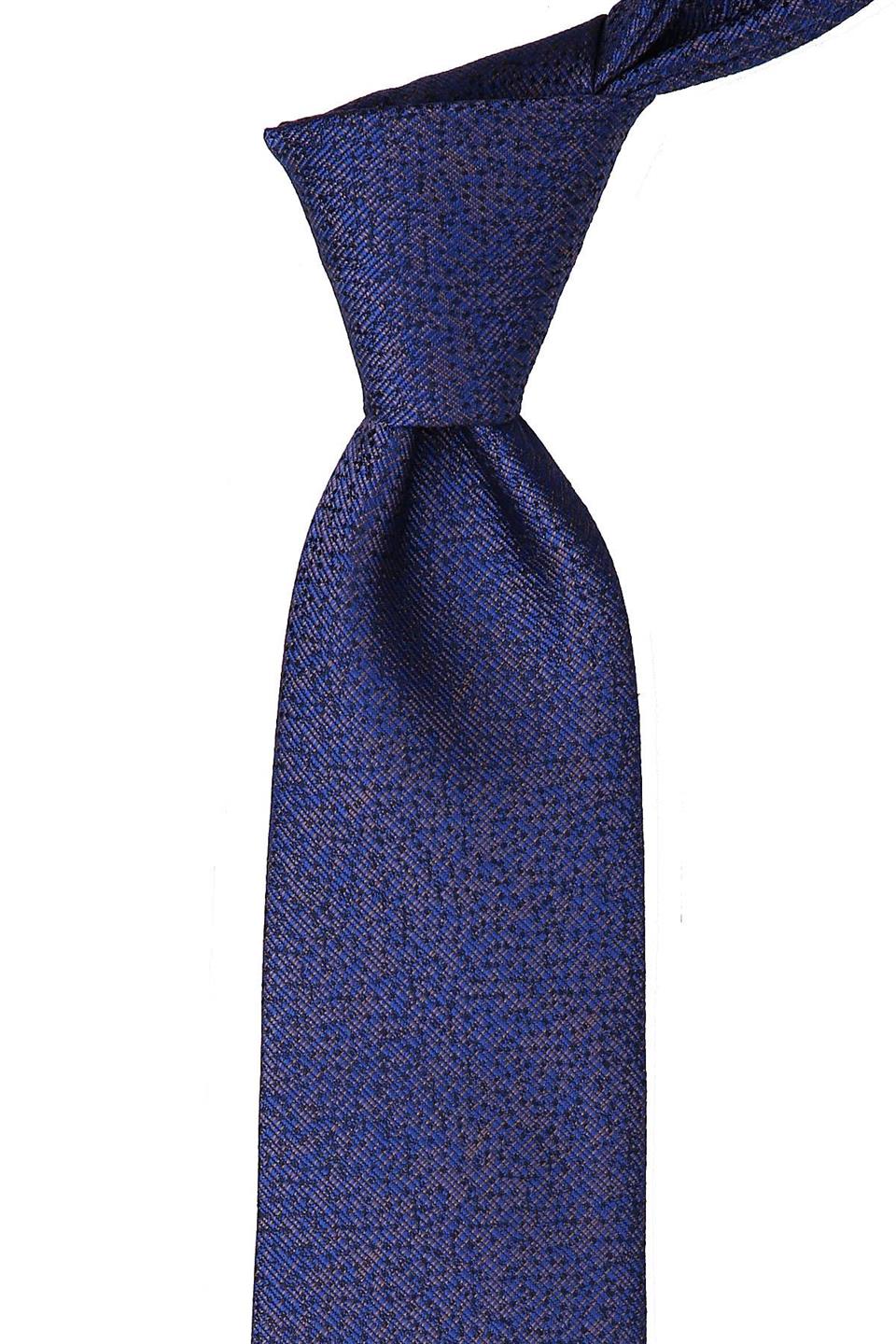 Lacivert Kum Desen Mendilli Klasik Kravat KK9530