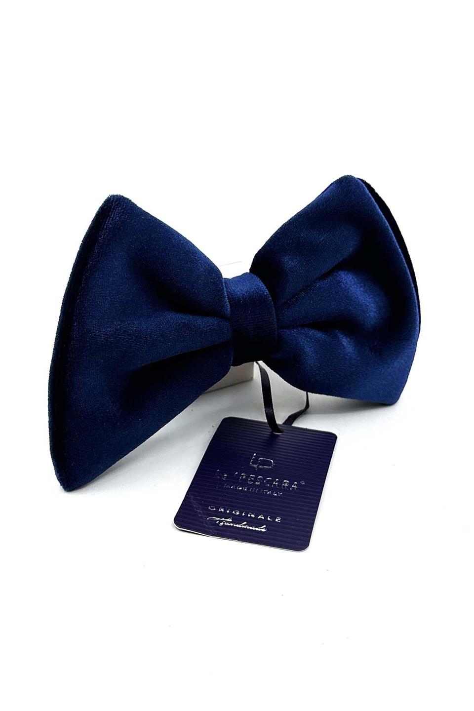 Lacivert Lüks Büyük Kadife Papyon P1900