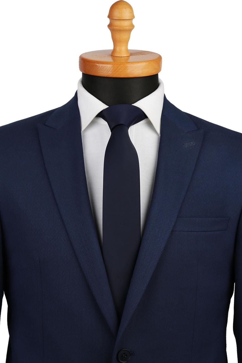 Lacivert Mat Slim Kravat SK5009