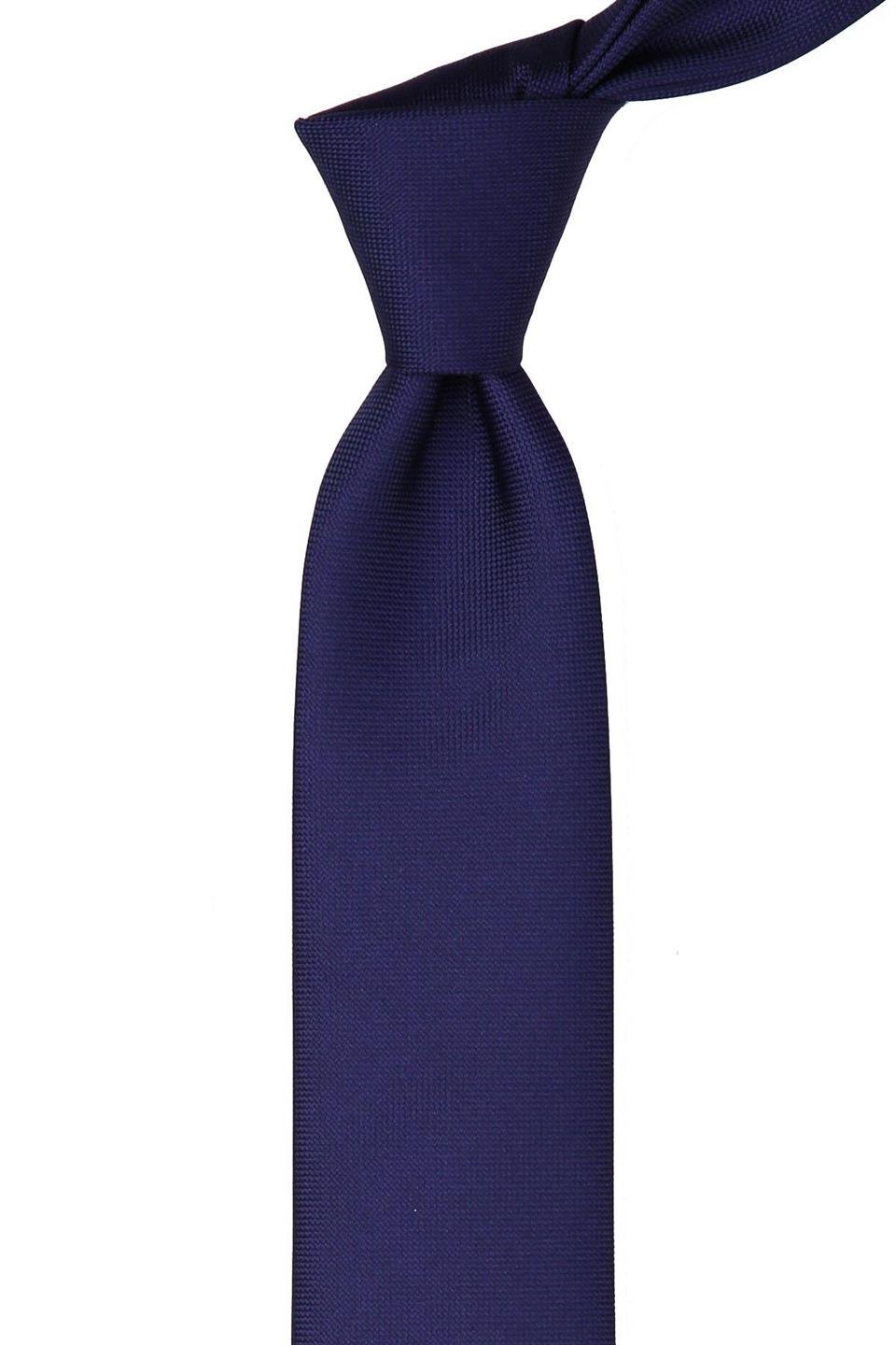 Lacivert - Mor Nokta Desen Slim Kravat SK7599
