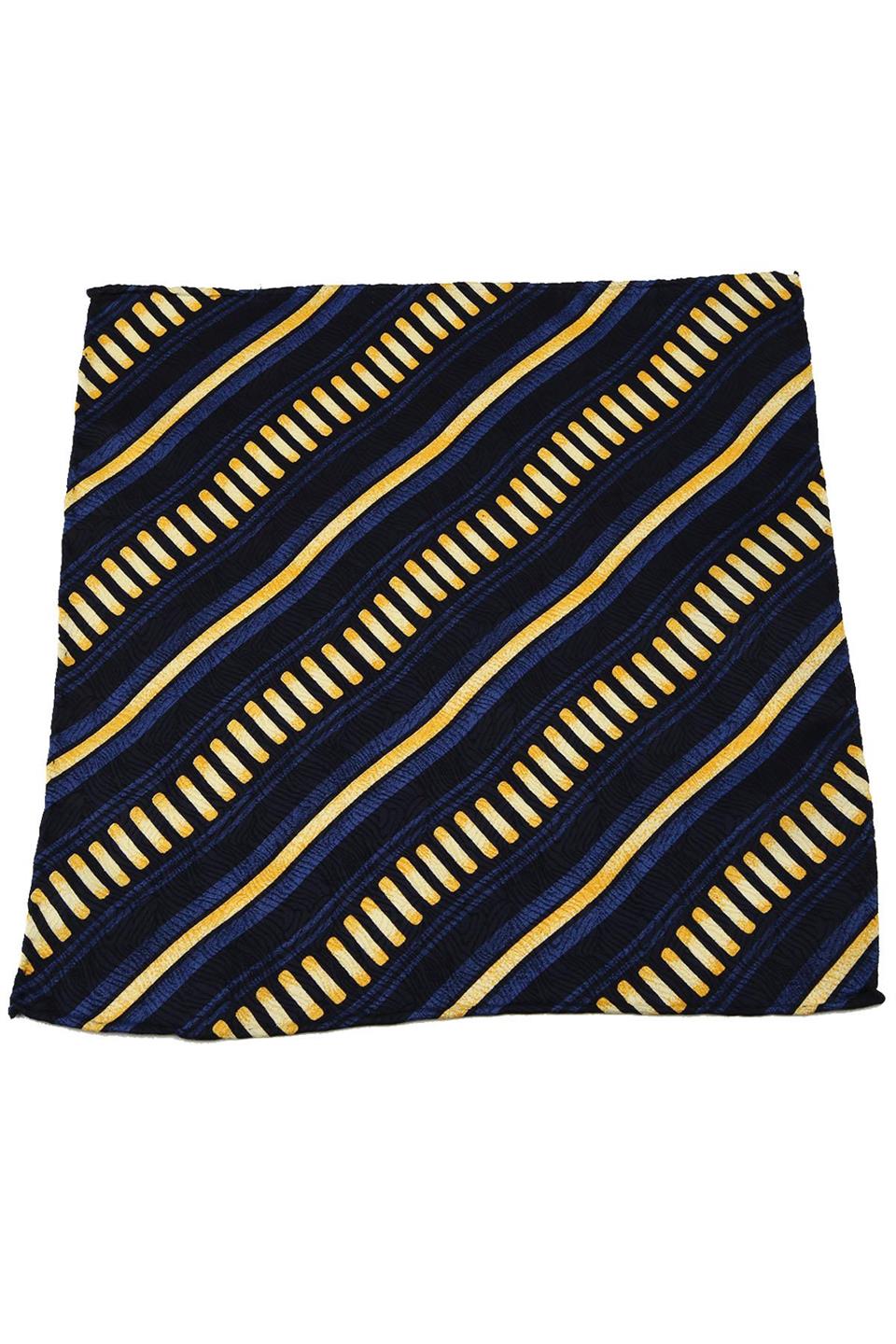 Lacivert Motif Baskı İpek Mendil SPS218