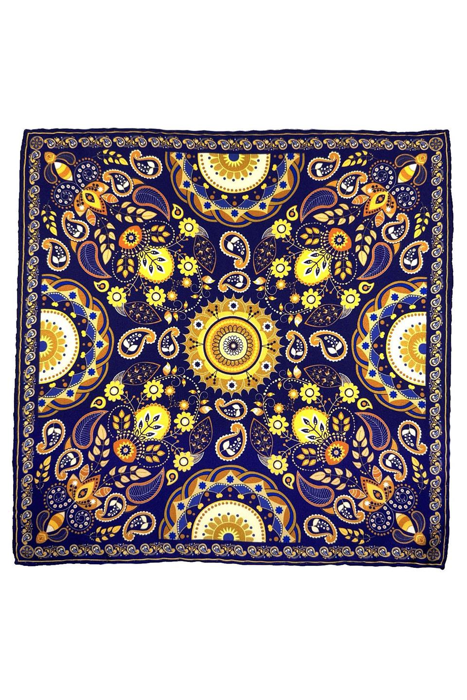 Lacivert Motif Desen Erkek Cep Mendili SPS625-107