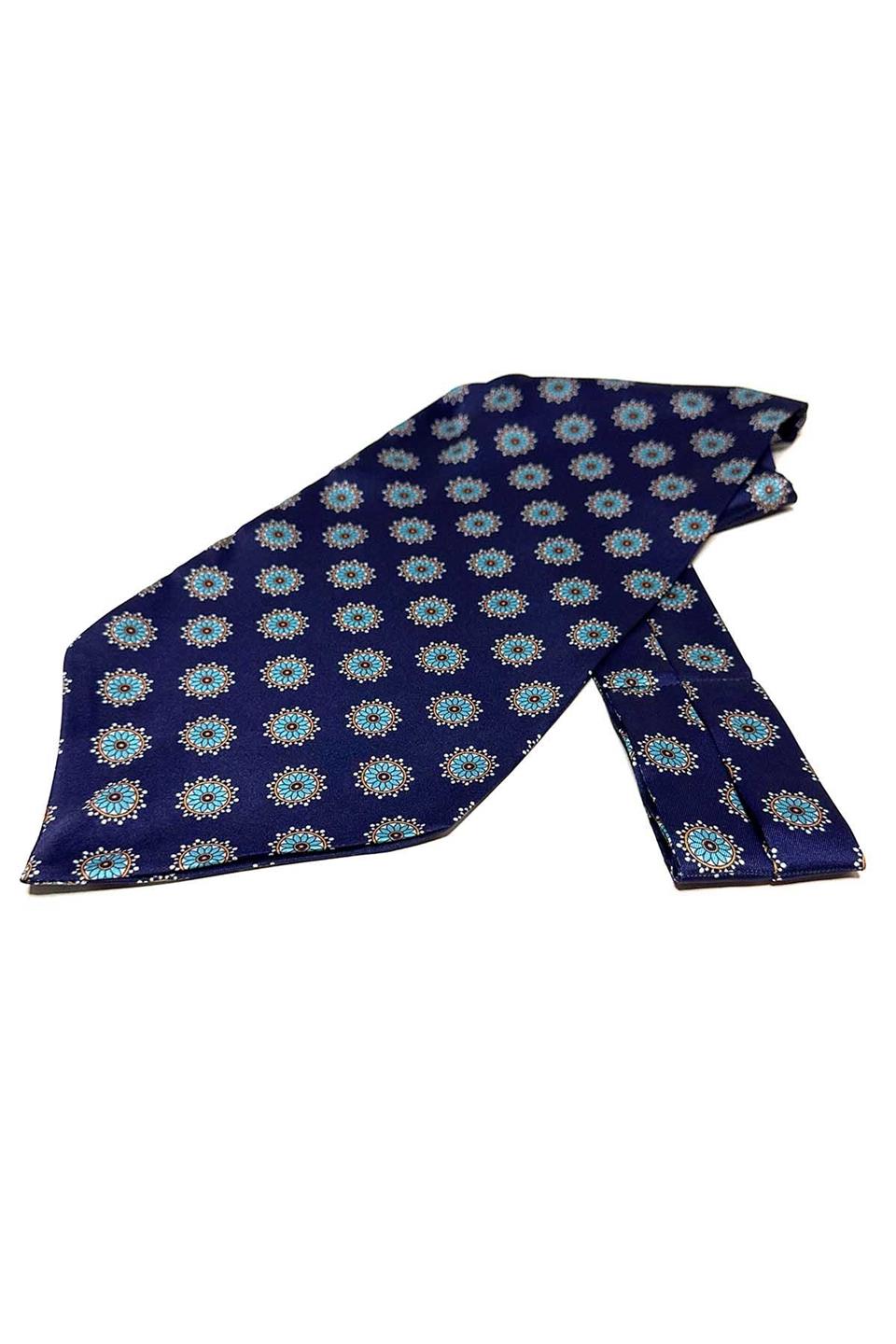 Lacivert Motif Desen Erkek Fular K610