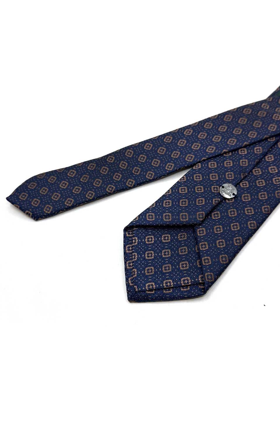 Lacivert Motif Desen İnce Kravat SK8082