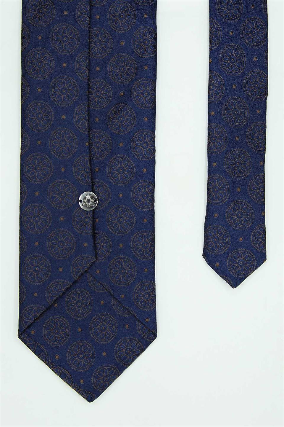 Lacivert Motif Kravat