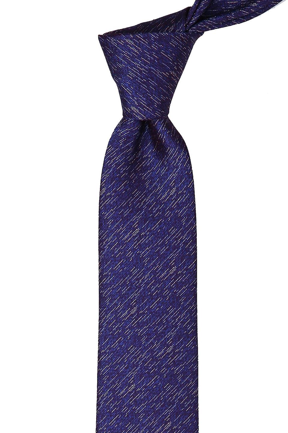 Lacivert - Mürdüm Kum Desen Slim Kravat SK7570