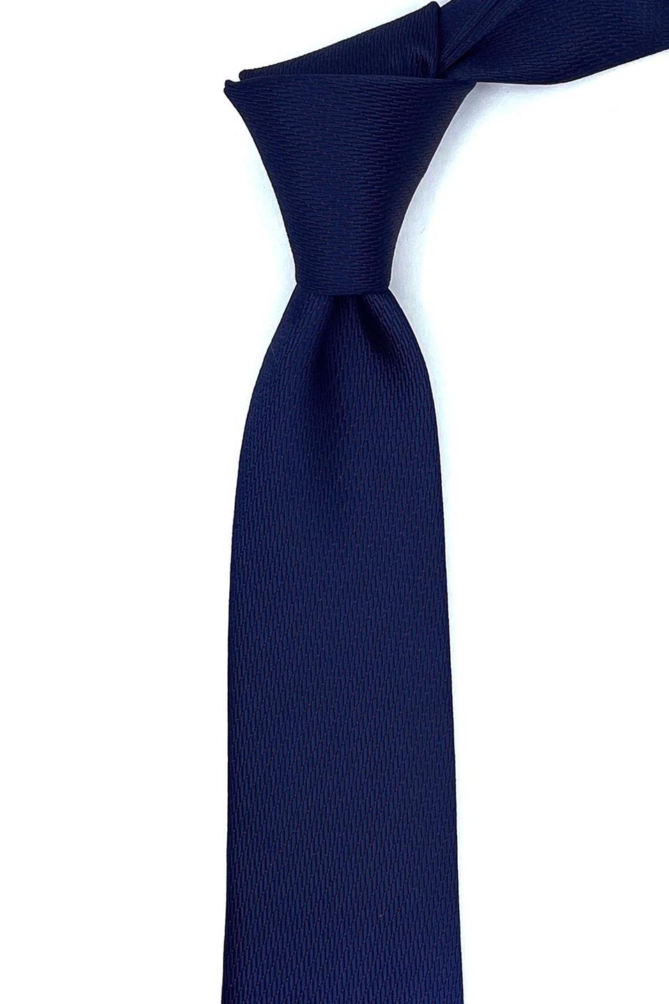 Lacivert Nokta Desen İnce Kravat SK7616