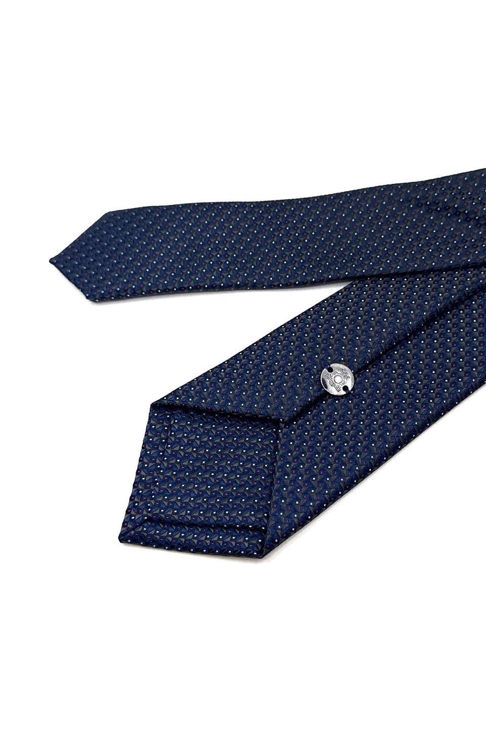 Lacivert Nokta Desen İnce Kravat SK7949