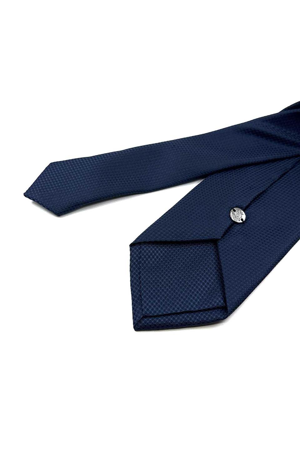 Lacivert Nokta Desen Mendilli Klasik Kravat KK12687