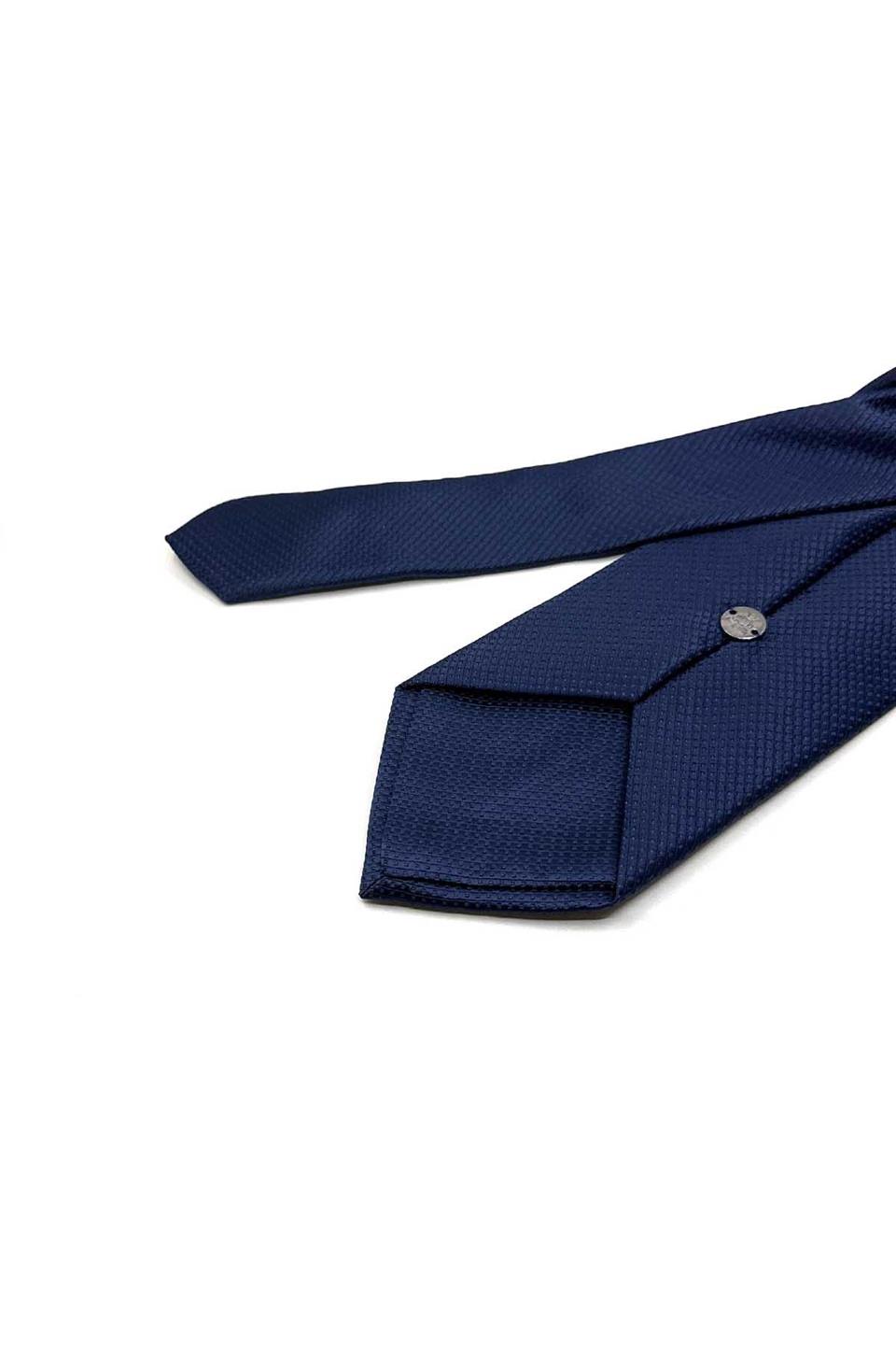 Lacivert Nokta Desen Mendilli Klasik Kravat KK13452
