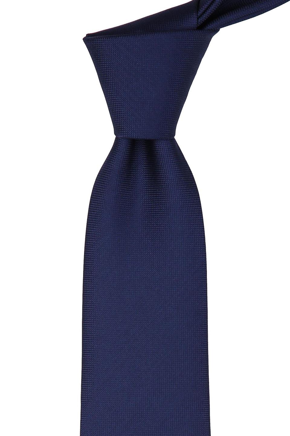 Lacivert Nokta Desen Mendilli Klasik Kravat KK4157