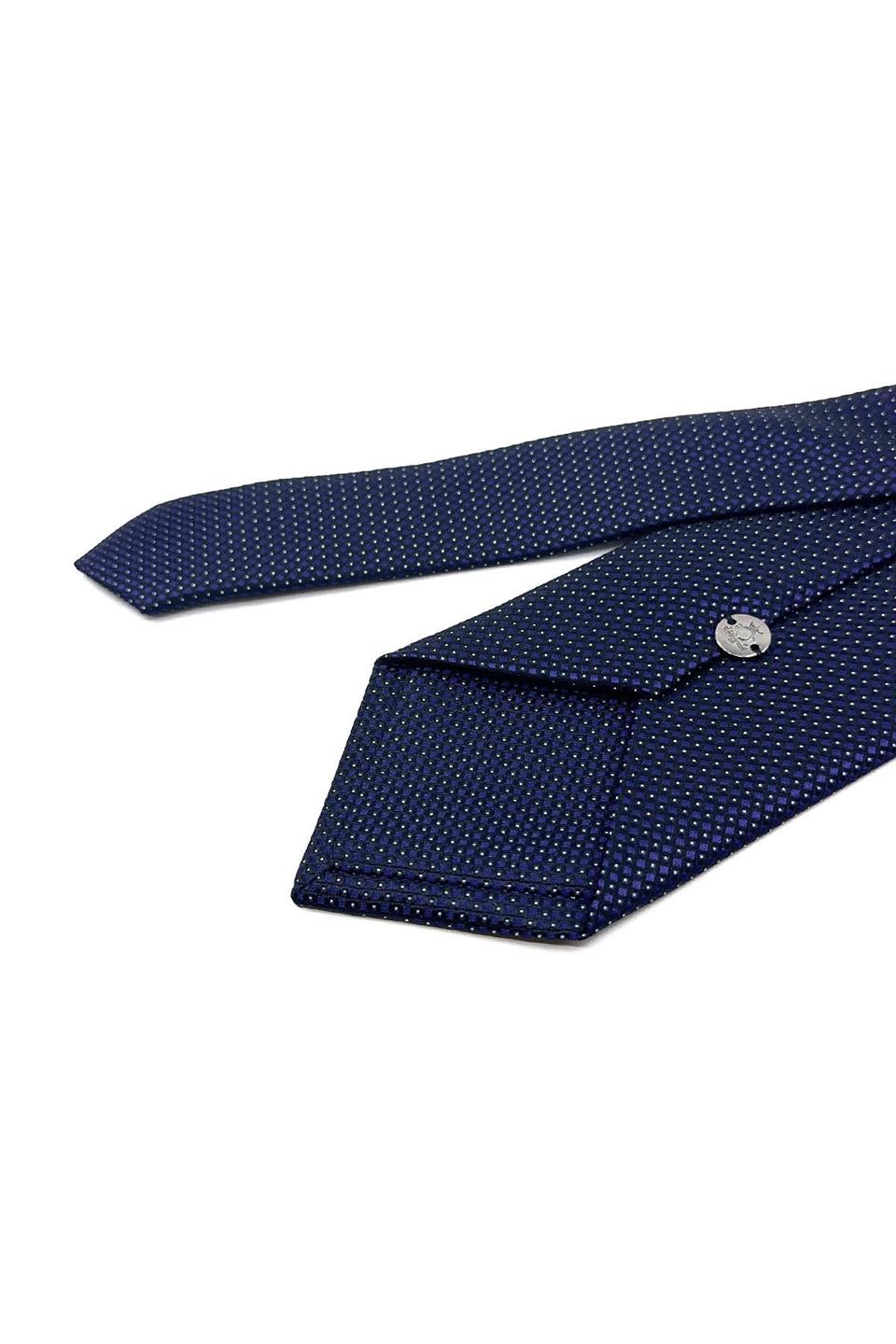 Lacivert Nokta Desen Mendilli Klasik Kravat KK11888