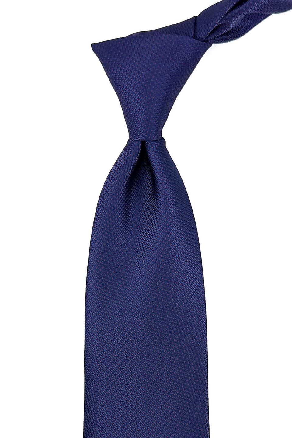Lacivert Nokta Desen Mendilli Klasik Kravat KK11208