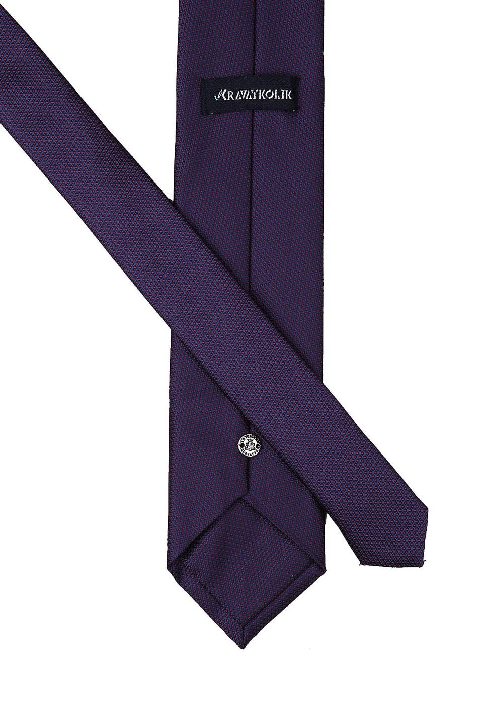 Lacivert Nokta Desen Mendilli Klasik Kravat KK10359