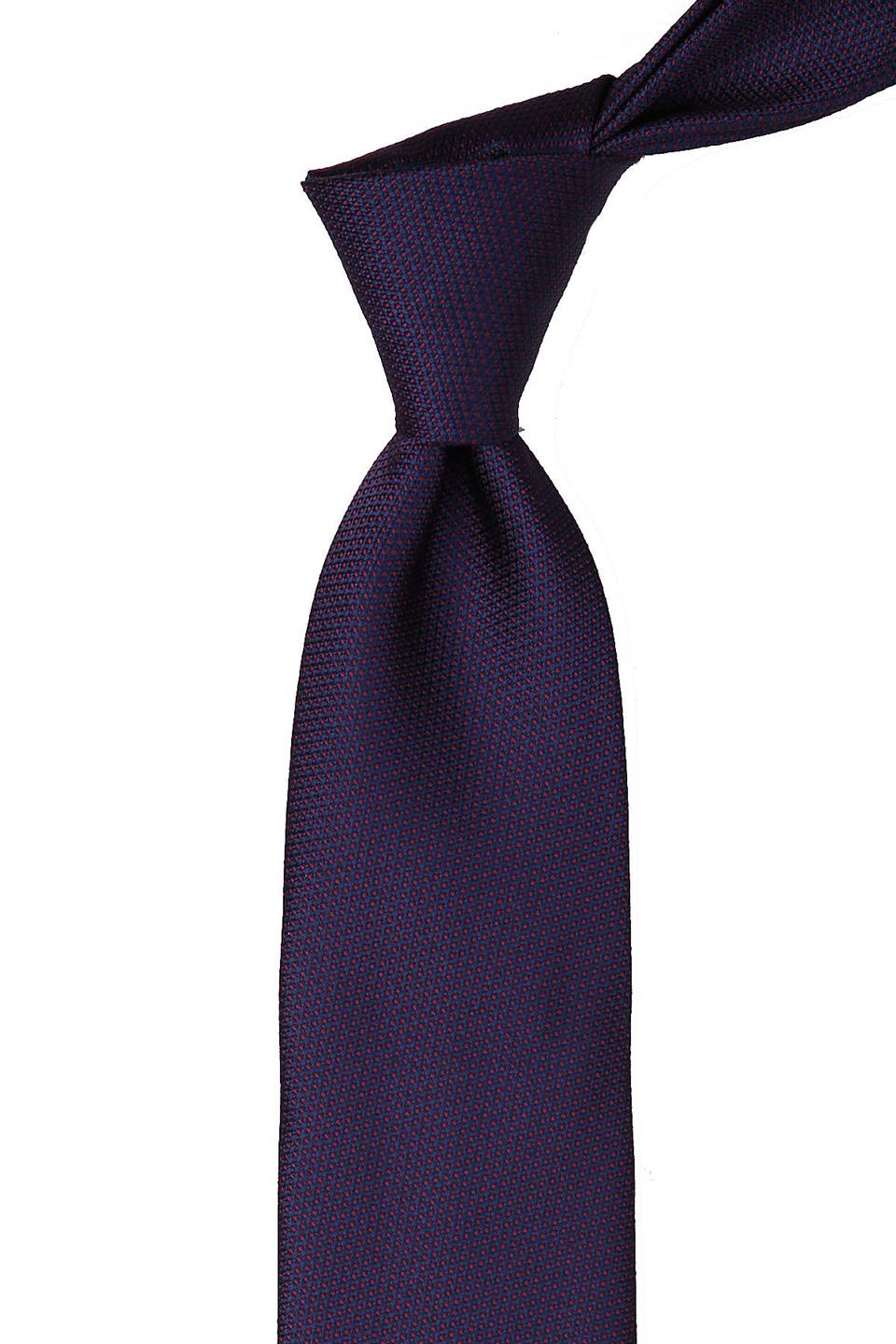 Lacivert Nokta Desen Mendilli Klasik Kravat KK10359