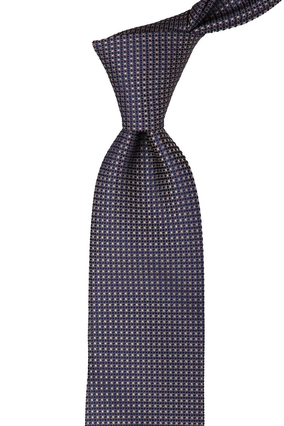 Lacivert Nokta Desen Mendilli Klasik Kravat KK10059