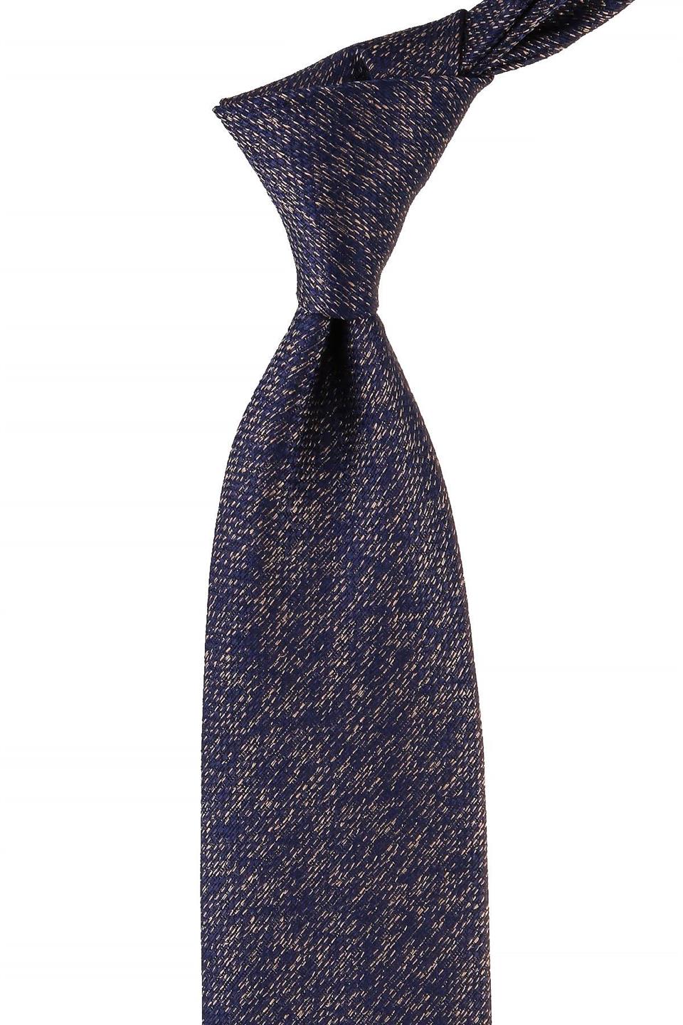 Lacivert Nokta Desen Mendilli Klasik Kravat KK10725