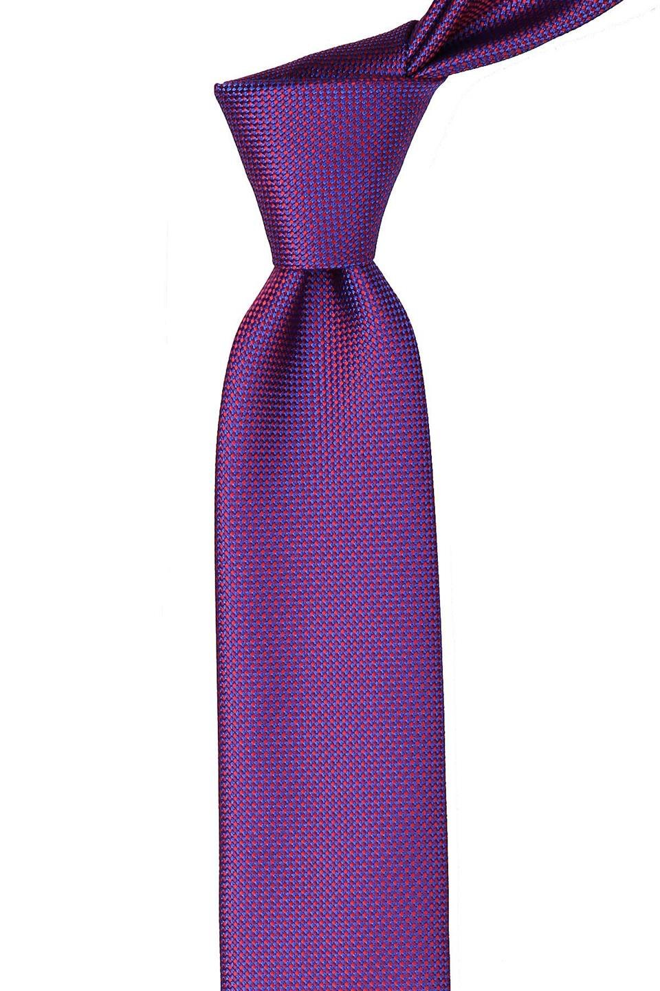 Lacivert Nokta Desen Slim Kravat SK7387