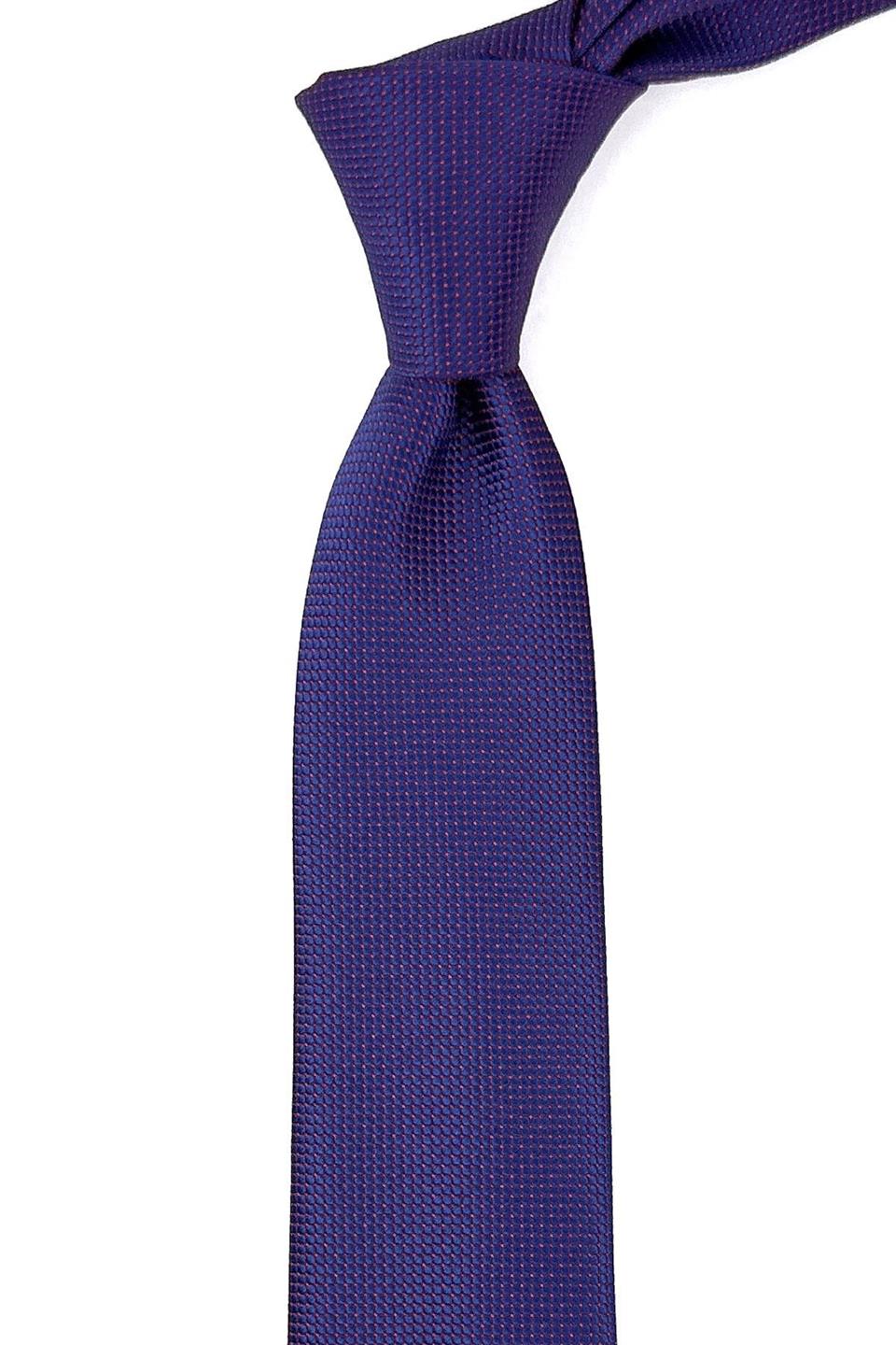 Lacivert Nokta Desen Slim Kravat SK7673