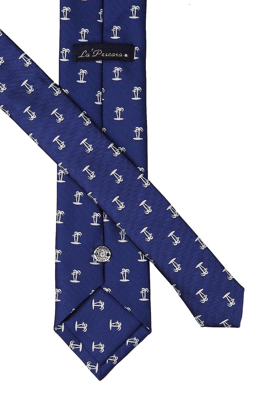 Lacivert Palmiye Ağacı Desen Slim Kravat SK7078